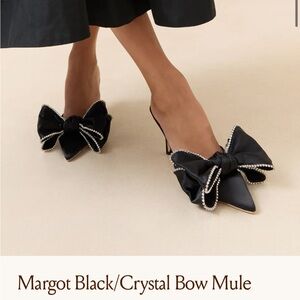 Loeffler Randall Margot Black/Crystal Bow Mule